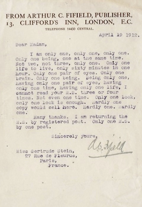 Stein Rejection Letter